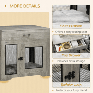 Dog Crate Furniture Double-Door Indoors