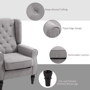 Wingback Armchair Retro Accent Chair