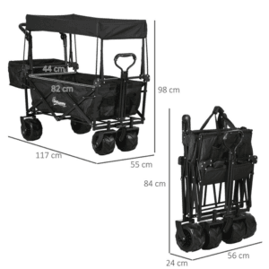 Outsunny Trolley Cart Storage Wagon Outsunny Trolley Cart Storage Wagon