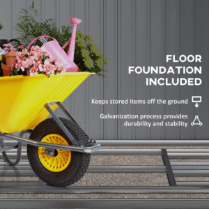 Outsunny Garden Shed Yard Store 12.5ft x 11ft