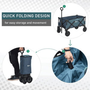 Outsunny Pull Along Cargo Wagon Trailer