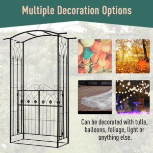 Outsunny Garden Entrance Arch Bench