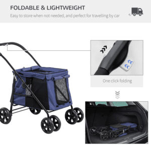 PawHut Foldable Dog/Cat Stroller