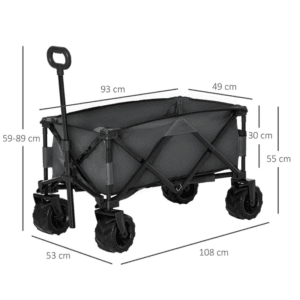Outsunny Cart Folding Cargo Wagon Trailer