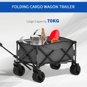 Outsunny Cart Folding Cargo Wagon Trailer
