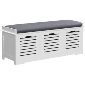 HOMCOM Shoe Storage Bench with Cushion Seat