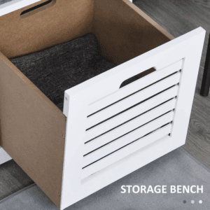 HOMCOM Shoe Storage Bench with Cushion Seat