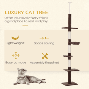 PawHut Cat Tree For Indoor Cats 5 Tier PawHut Cat Tree For Indoor Cats 5 Tier