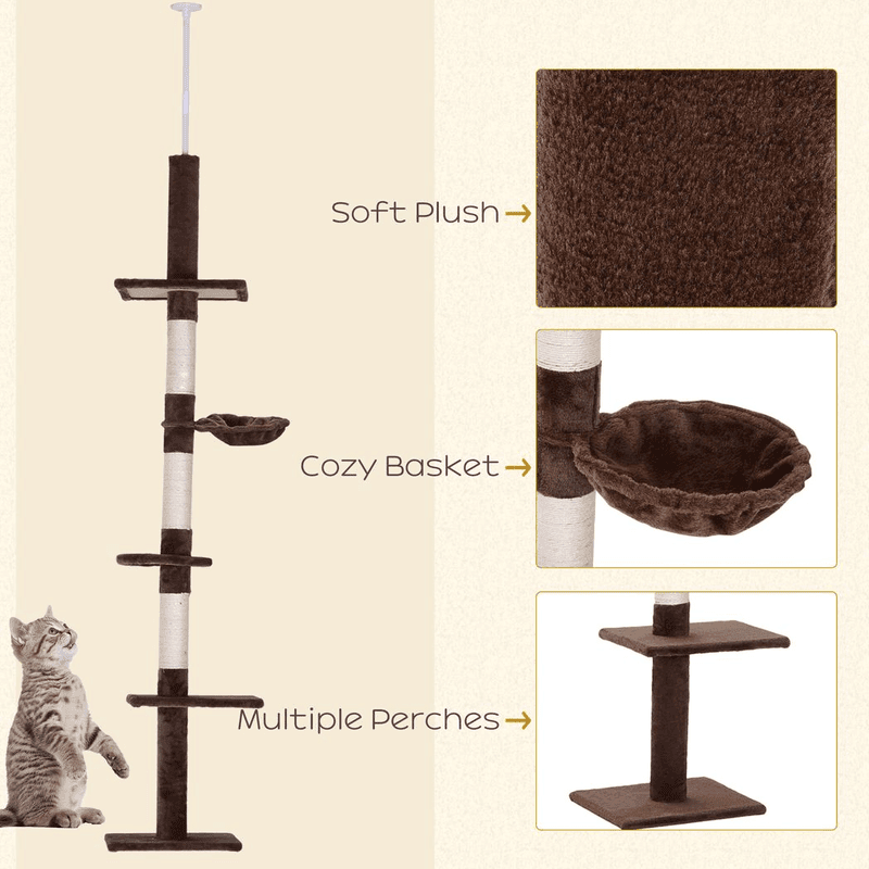 PawHut Cat Tree For Indoor Cats 5 Tier PawHut Cat Tree For Indoor Cats 5 Tier