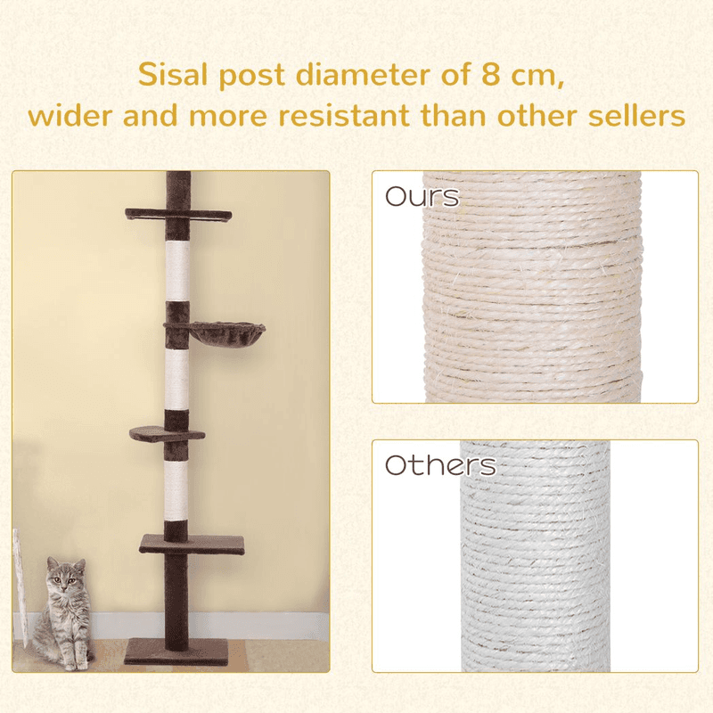 PawHut Cat Tree For Indoor Cats 5 Tier PawHut Cat Tree For Indoor Cats 5 Tier