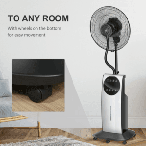 Homcom Pedestal Fan with Water Mist Spray