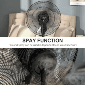 Homcom Pedestal Fan with Water Mist Spray