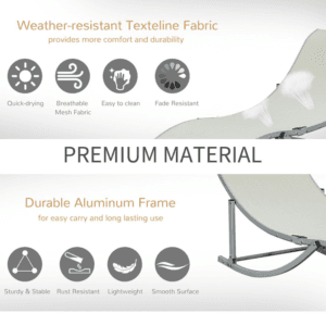 Outsunny Lounge Chair Set of 2 Zero Gravity