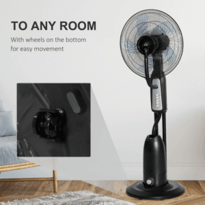 Homcom Pedestal Fan w/ Water Mist Spray
