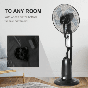 Homcom Pedestal Fan w/ Water Mist Spray