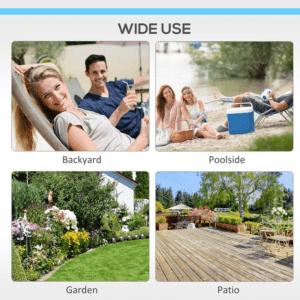 Outsunny Lounger Fold 180 Reclining Chair Blue