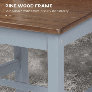 Homcom Dining Chairs Set of 2 Wood Frame