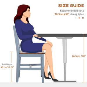 Homcom Dining Chairs Set of 2 Wood Frame