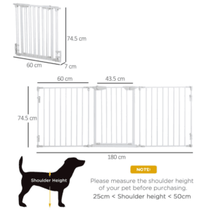 PawHut 3-Panel Playpen Safety Gate