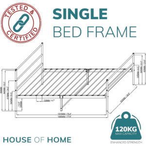 House of Home Single Metal Bed Frame