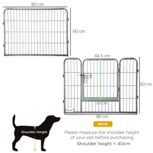 PawHut Dog Playpen Heavy Duty w/ 2 Doors