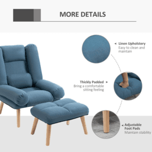 Homcom Recliner w/ Ottoman 3-Position