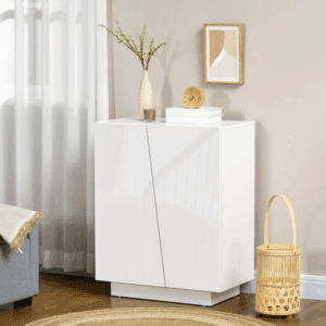 Homcom Storage Cabinet High Gloss White
