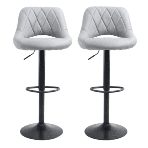 Neo Bar Stools Faux Leather Set of 2