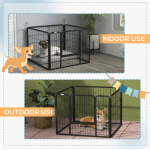 Pawhut Metal Dog Playpen w/ Door