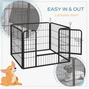 Pawhut Metal Dog Playpen w/ Door