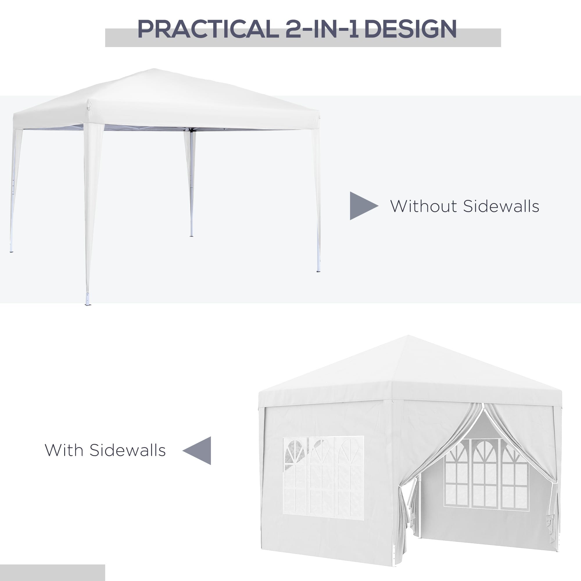 Outsunny Pop Up Gazebo 3mx3m Outsunny Pop Up Gazebo 3mx3m