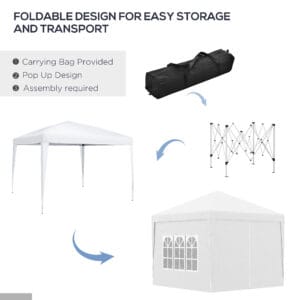 Outsunny Pop Up Gazebo 3mx3m Outsunny Pop Up Gazebo 3mx3m