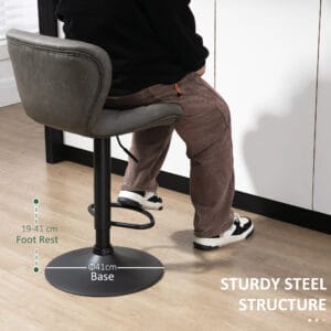 Homcom 2 x Bar Stools Adjustable Height