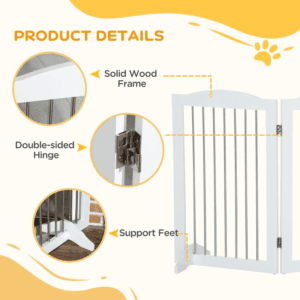 PawHut Foldable Dog Gate for Doorways