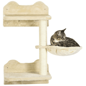 PawHut Cat Shelf Wall-Mounted Beige