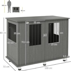 PawHut Dog Crate Cage for Medium/Large Dog