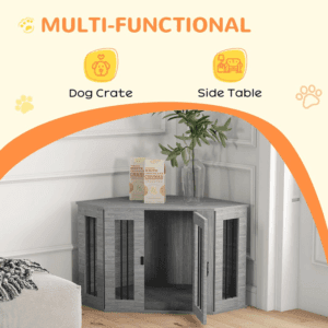 PawHut Dog Crate Furniture w/ Cushion