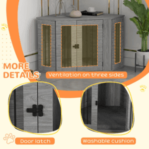 PawHut Dog Crate Furniture w/ Cushion