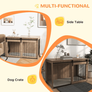PawHut Dog Crate Furniture with Cushion PawHut Dog Crate Furniture with Cushion