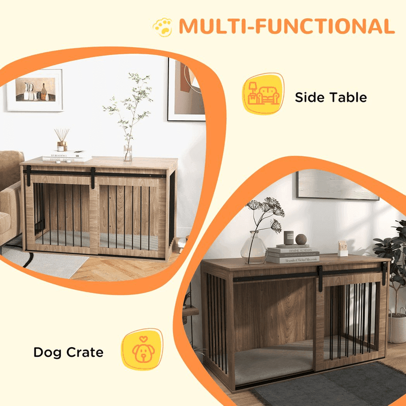 PawHut Dog Crate Furniture with Cushion PawHut Dog Crate Furniture with Cushion