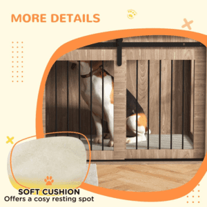 PawHut Dog Crate Furniture with Cushion PawHut Dog Crate Furniture with Cushion
