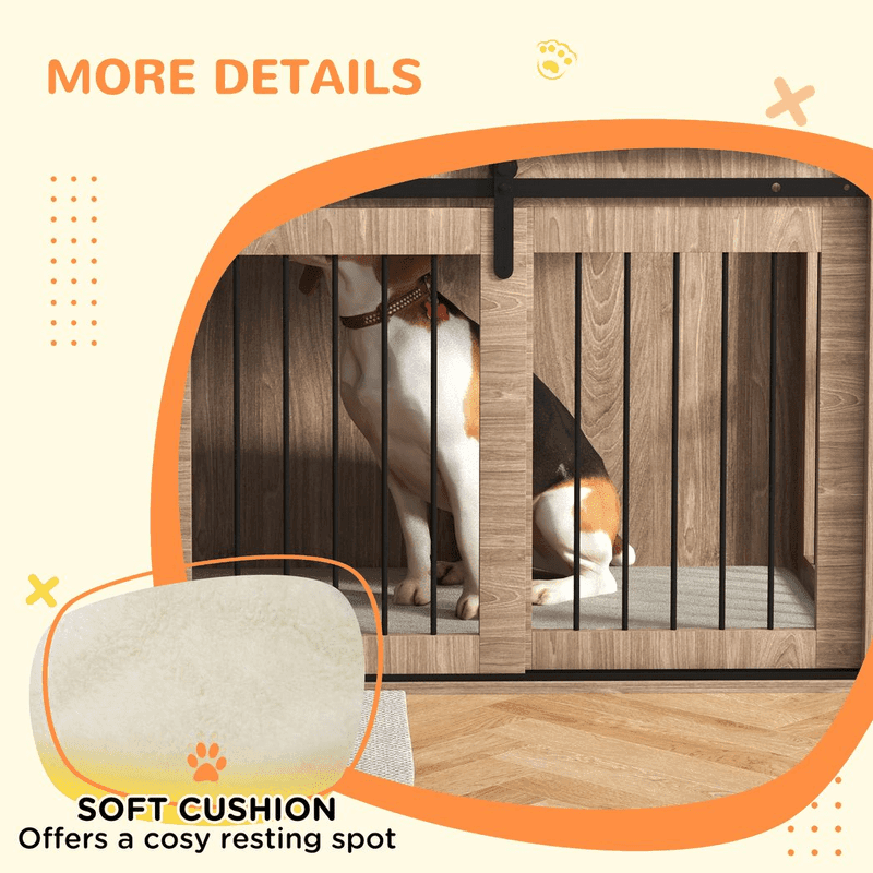 PawHut Dog Crate Furniture with Cushion PawHut Dog Crate Furniture with Cushion