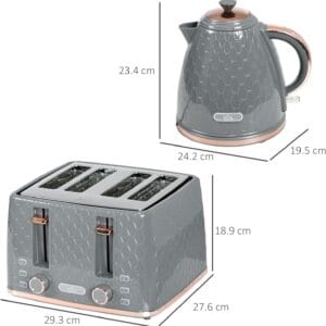 Homcom Kettle & Toaster Set 1.7L/4 Slice