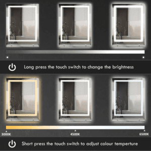 Kleankin Bathroom Mirror w/ LED Lights