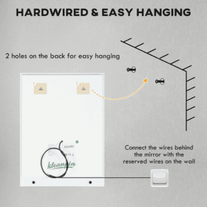 Kleankin Bathroom Mirror w/ LED Lights
