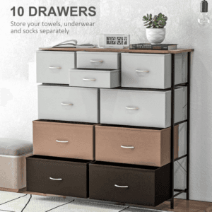 Homcom Chest of Drawers Fabric Dresser