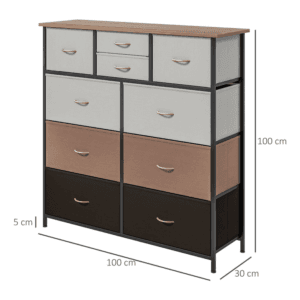 Homcom Chest of Drawers Fabric Dresser