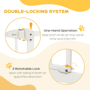 PawHut Metal Pet Gate Safety Adjustable PawHut Metal Pet Gate Safety Adjustable