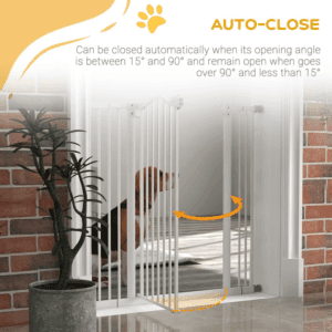PawHut Metal Pet Gate Safety Adjustable PawHut Metal Pet Gate Safety Adjustable