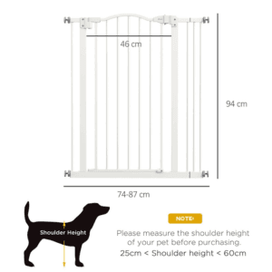 PawHut Adjustable Metal Pet Gate